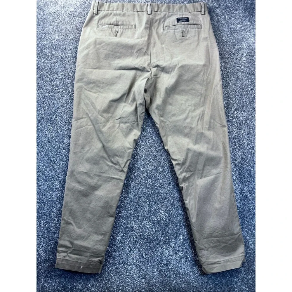 Banana Republic Mason Chino Mens Pants 35X30 Khaki Casual Cotton/Elastane‎